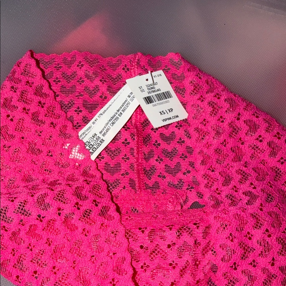 🩷Pink heart Lace Thong Panty - Picture 4 of 5